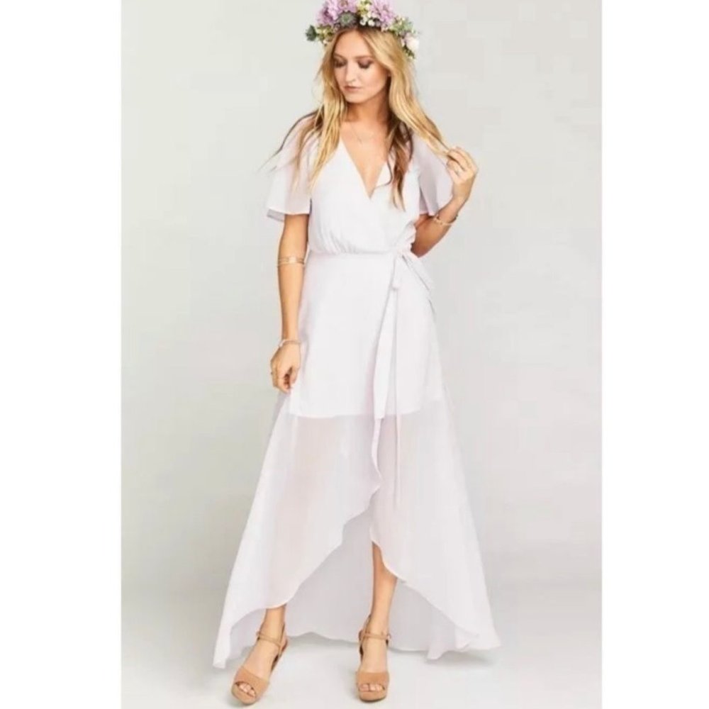 Show Me Your Mumu Sophia Flutter Sleeve Wrap Dress | S